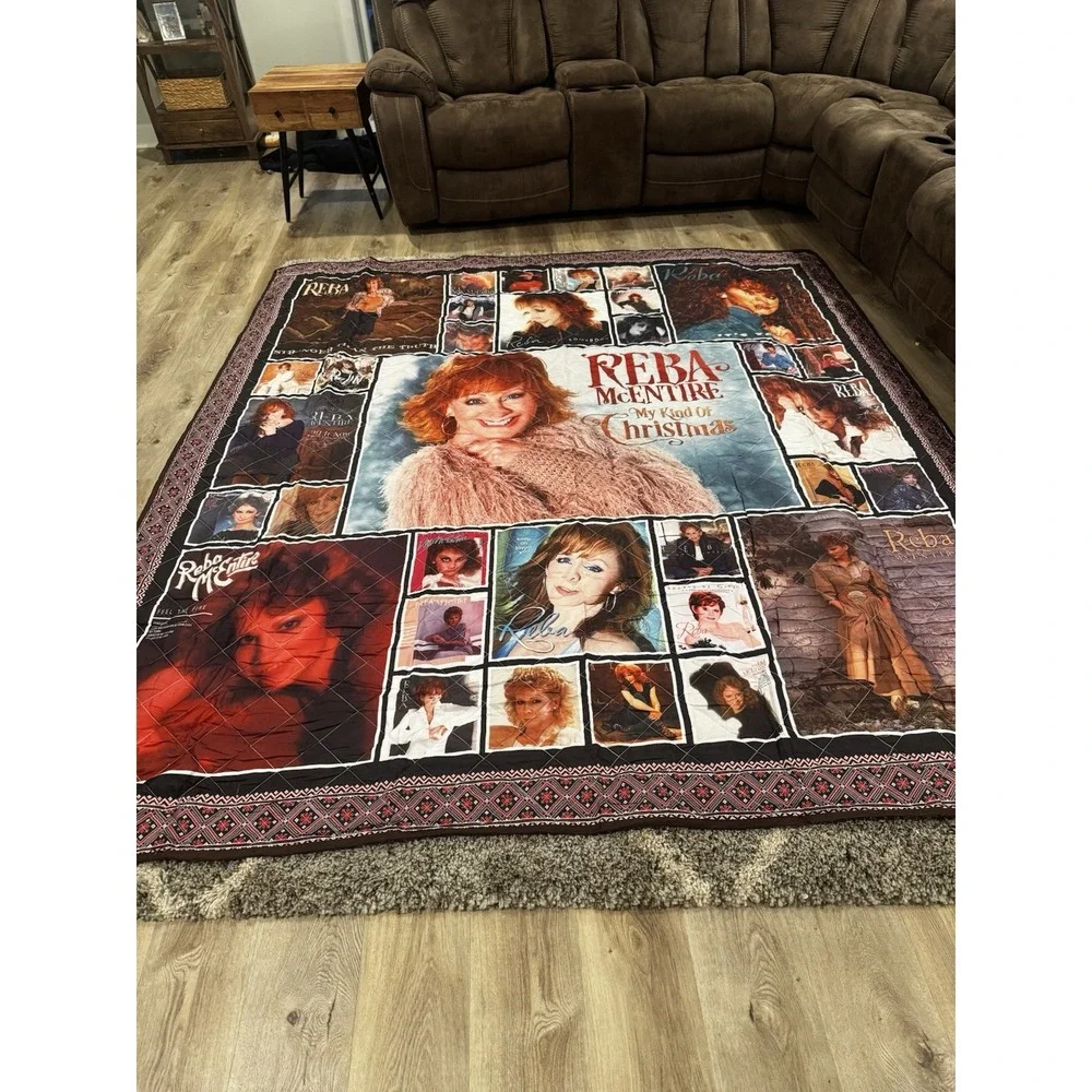 Reba McEntire Queen Comforter Quilt Album Covers‎ 89x97 Blanket Thin Coverlet